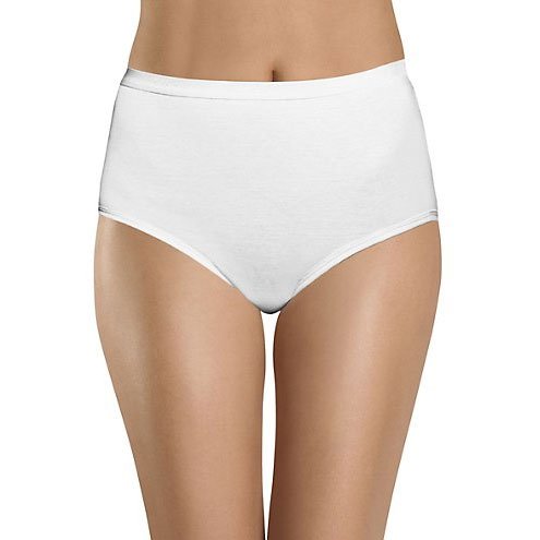 Hanes Womens Panties, cotton Brief Underwear Multi-Pack (Retired Options), White, 3-Pack, 10