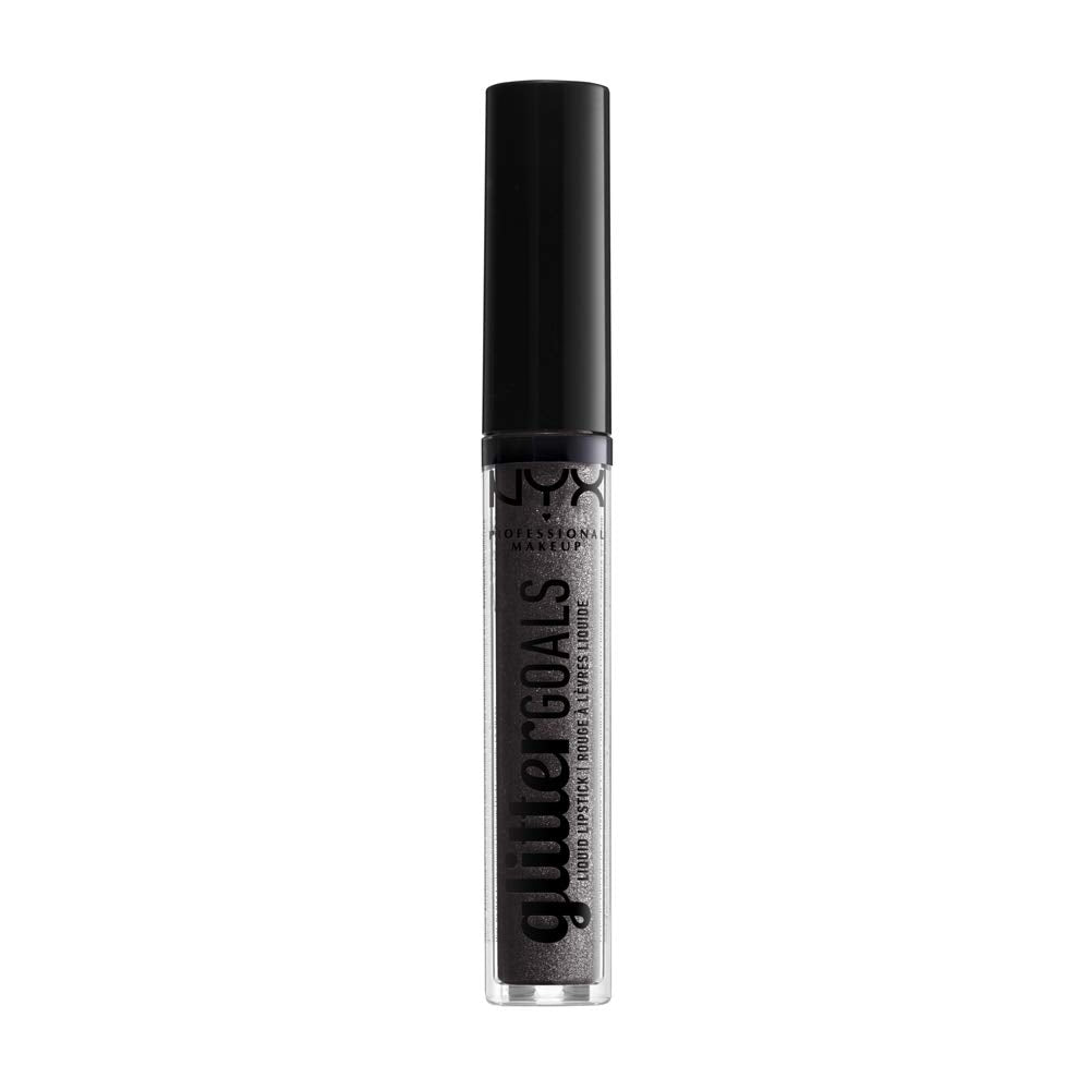 NYX PROFESSIONAL MAKEUP Glitter Goals Liquid Lipstick  Cherry Quartz, Red With Magenta Glitter