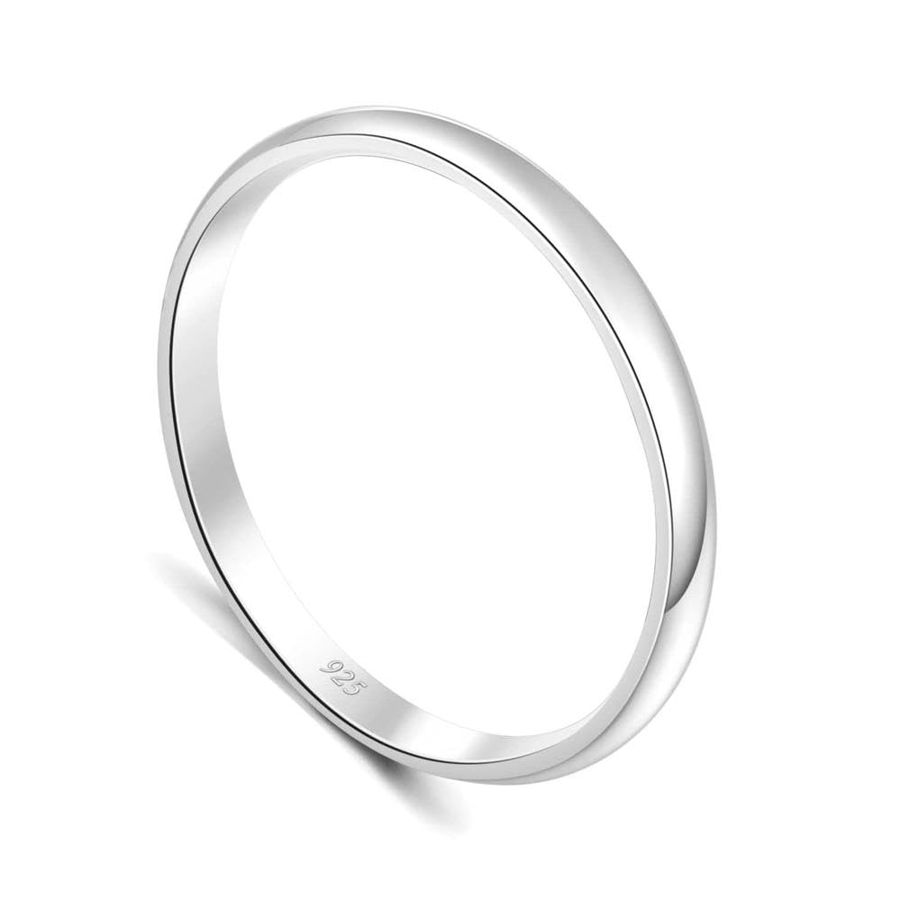 MINDDHA Sterling Silver Wedding Band - 925 Pure Sterling Silver Band for Women & Men | Sterling Silver Band for Women | Sterling