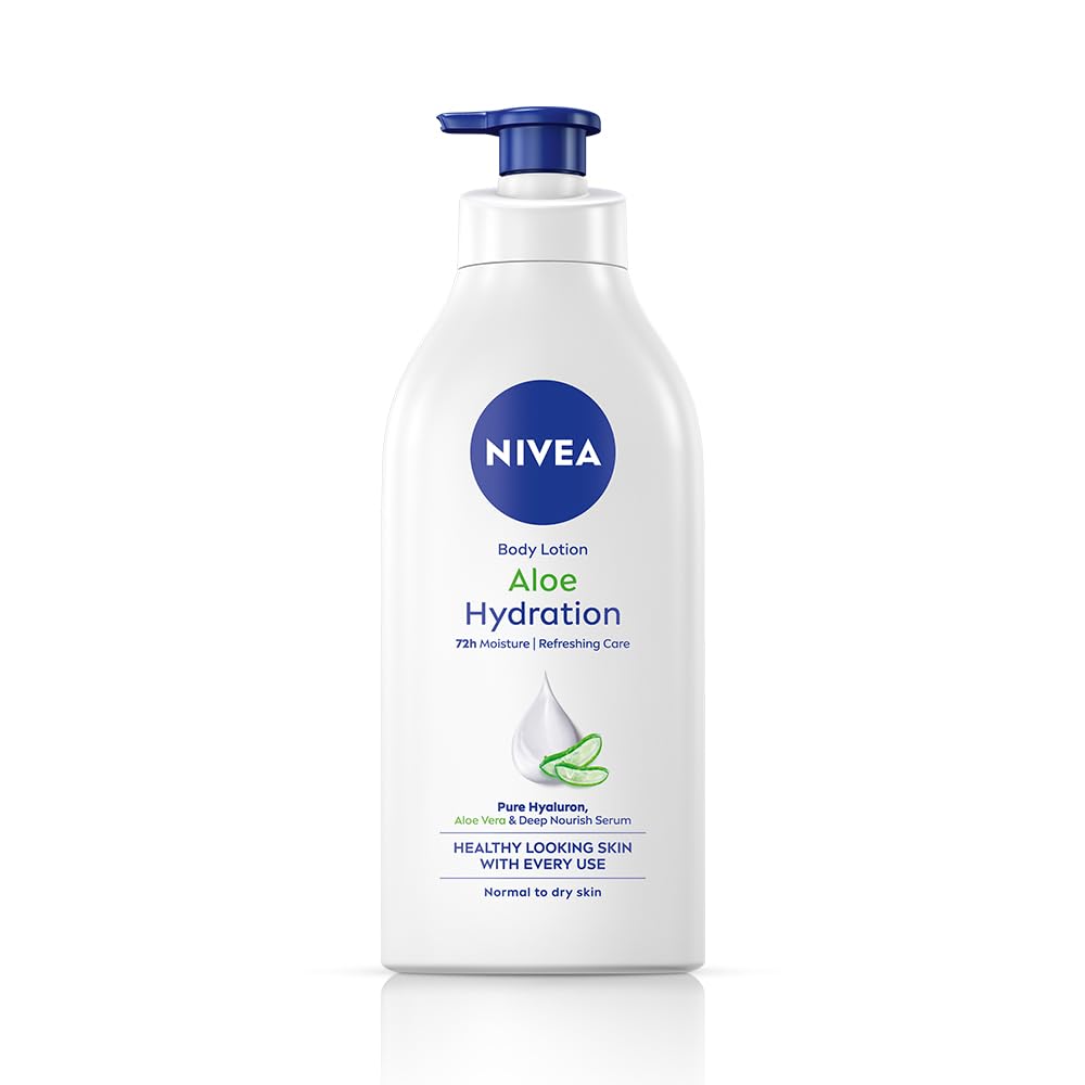 Nivea Aloe Hydration Body Lotion 600 Ml | 72 H Moisturization | Refreshing | Non Sticky Feel | With Goodness Of Aloe Vera For In
