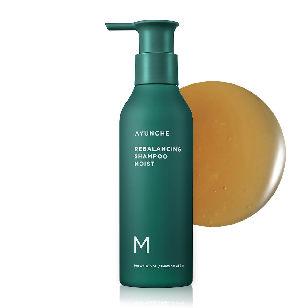 Ayunche Rebalancing Shampoo Moist 11.8Oz [For Dry Scalp] | Soft & Moisturizing Cleansing Shampoo | Strengthen And Protect Weaken