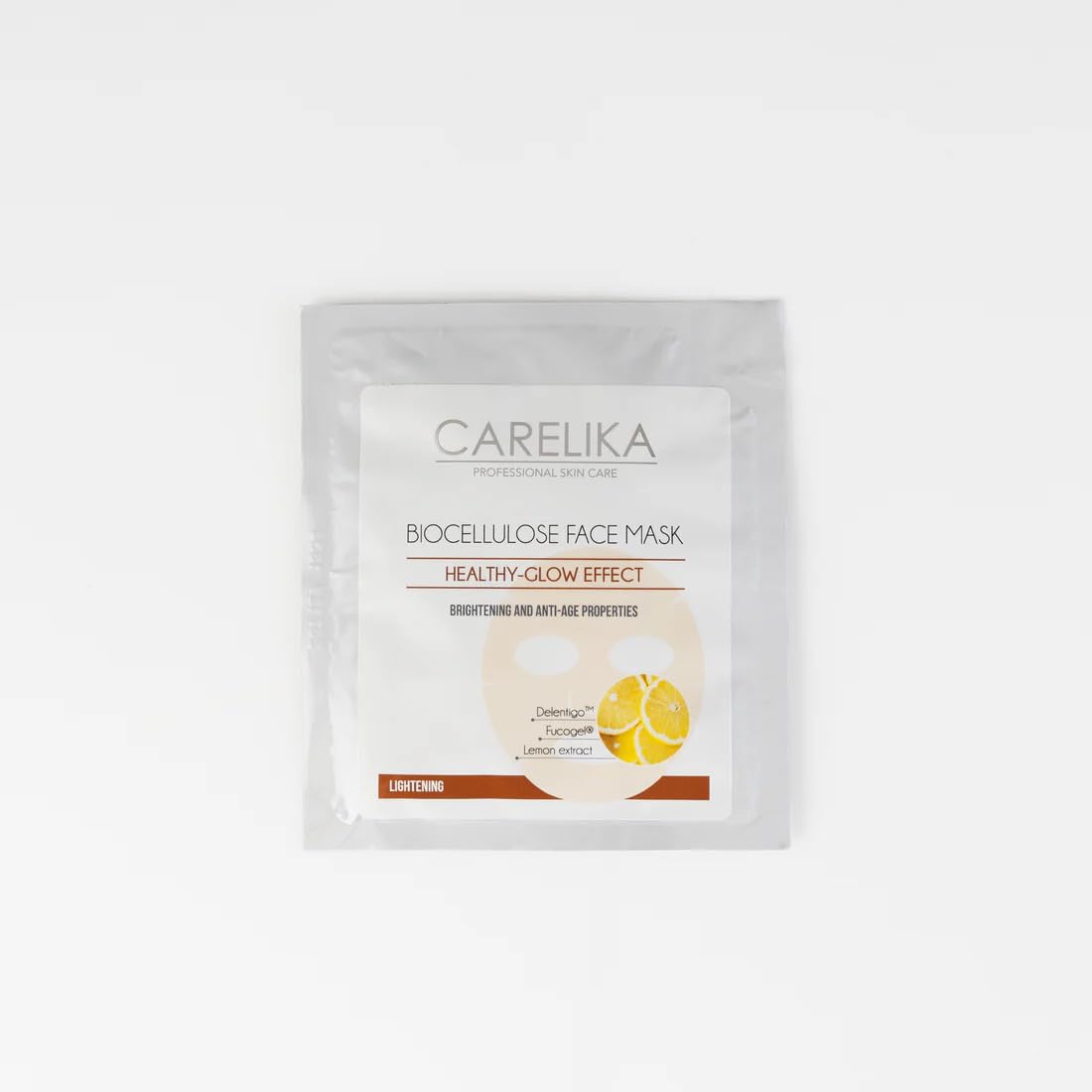 CARELIKA Biocellulose Face Mask with Vitamin C, Brightening and AntiAging Sheet Mask, Single Use
