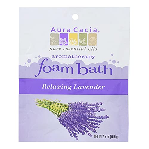 Aura Cacia Lavender Aromatherapy Foam Bath, 2.5 Ounce - 6 Per Case.
