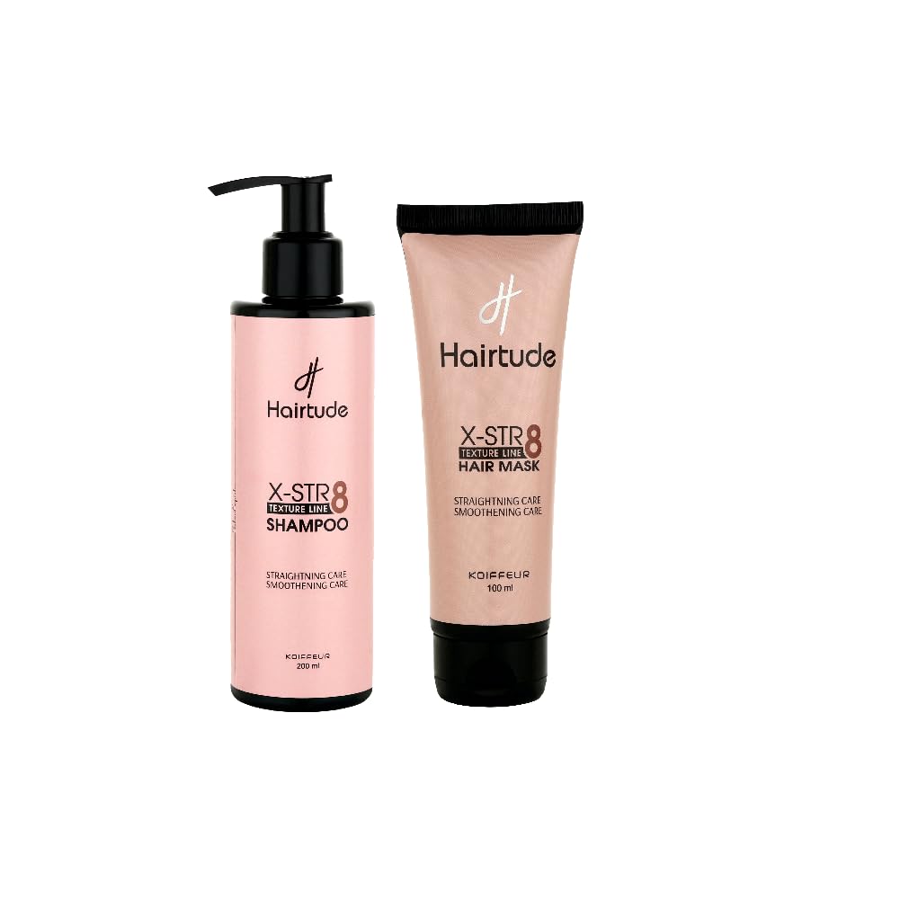 Koiffeur Hairtude XStr8 Straightning Care & Shoothening Care Hair Shmpoo 200Ml + Mask 100Ml