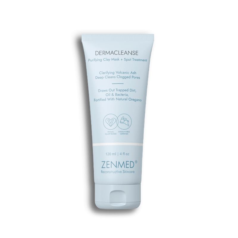 ZENMED Derma Cleanse Acne Mask & Spot Treatment  4 oz Montmorilloniteclay based Acne treatment that helps heal pimples fast