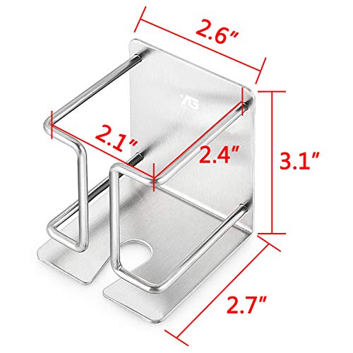 Linkidea Electric Razor Holder Wall Mount, Self Adhesive Razor Hanger, Stainless Steel Utility Storage Electric Shaver Bathroom