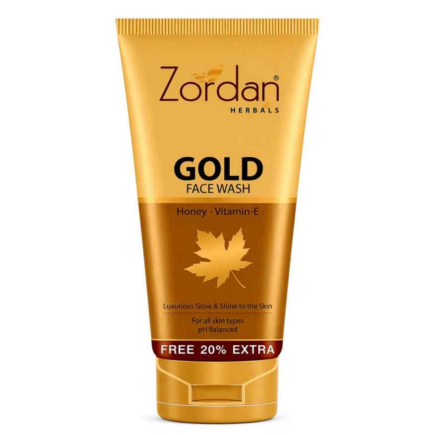 Zordan Herbals Gold Face Wash With Honey & Vitamin E | Deep Cleansing, Glow & Radiance | Helps Reduce Fine Lines | For All Skin 