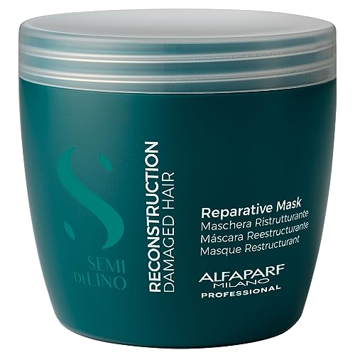 Alfaparf Milano Semi Di Lino Reconstruction Reparative Mask For Damaged Hair - Safe On Color Treated Hair - Damaged Hair Repair