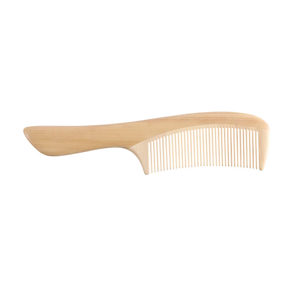 Tan Mujiang Wooden Hair Comb Natural Water Boxwood Anti-Static Yhshy0204