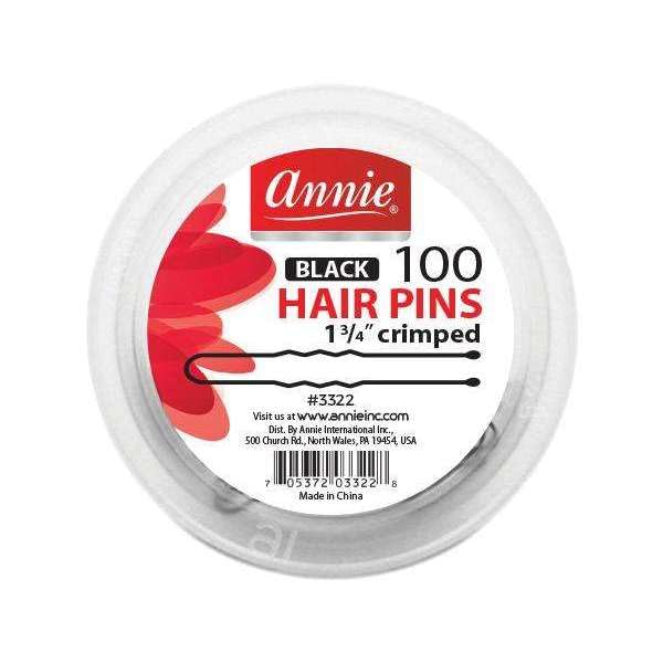 Annie Hair Pins 1 3/4 100Ct Black