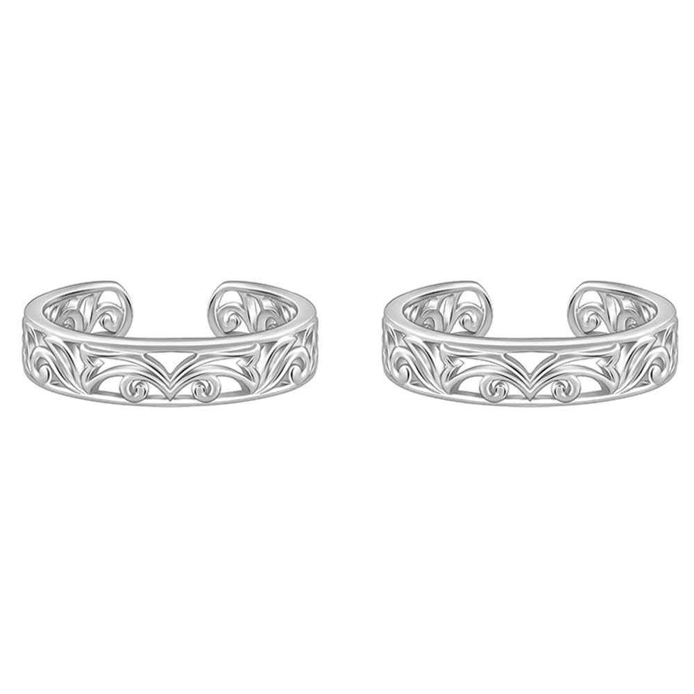 Giva 925 Silver Khoobsurat Toe Rings| Toe Rings For Women And Girls | With Certificate Of Authenticity And 925 Stamp | 6 Month W