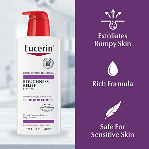 Eucerin Roughness Relief Body Lotion, Unscented Body Lotion For Dry Skin, 169 Fl Oz Pump Bottle