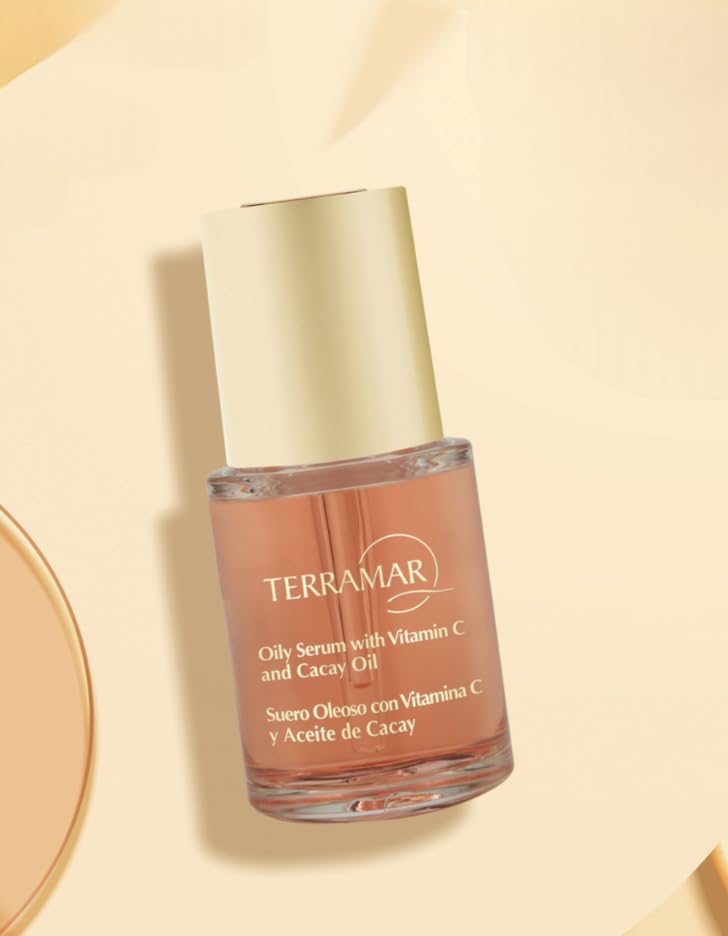 Terramar  Oil Serum with Vitamin C and Cacay Oil 1.01 fl. Oz  AntiAging Hydrating Formula for Dark Spots and Photoaging  Imp