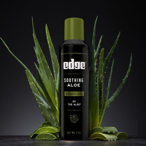Edge Shaving Gel for Men, Soothing Aloe with Twice The Aloe, (6 Pack) - Shave Gel For Men That Moisturizes, Protects and Soothes