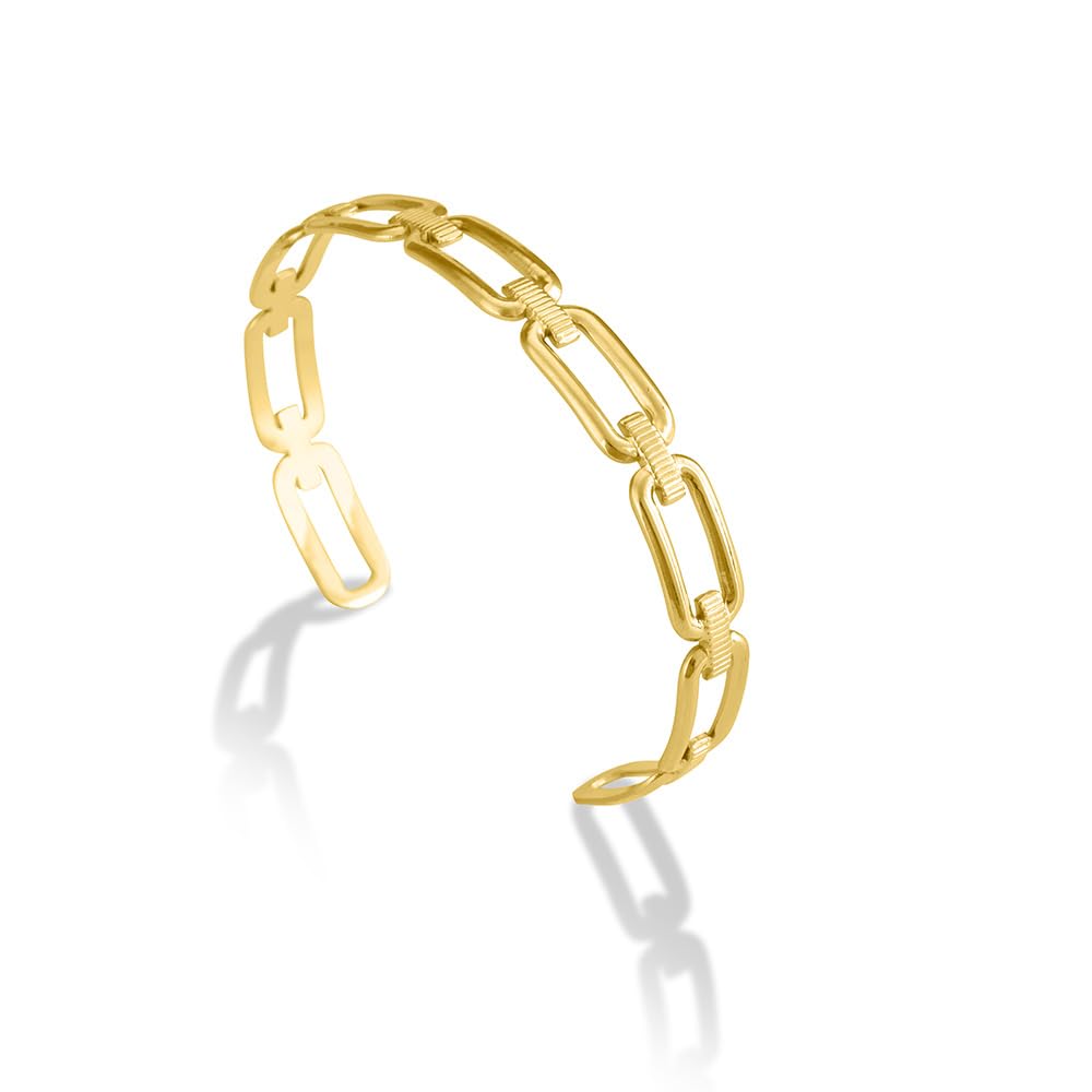 Palmonas 18K Gold Plated Minimalist Gold Link Bracelet For Women  Gift For Girls & Women | Waterproof & AntiTarnish Bracelet