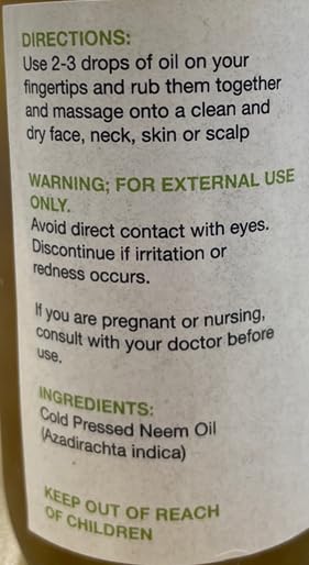 STAR CARE 100% Virgin Oil 4oz (Neem)
