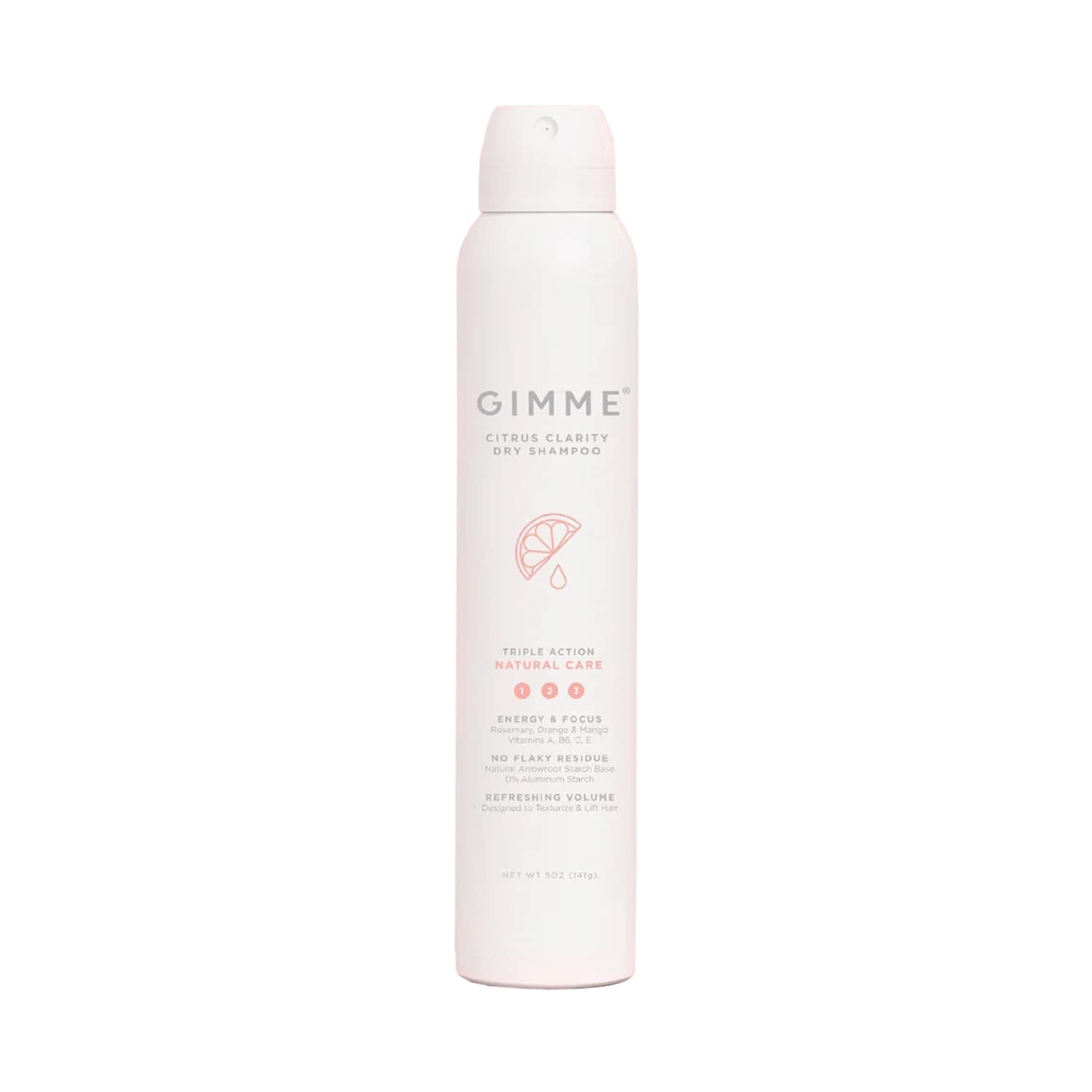 Gimme Beauty - Citrus Clarity - Natural Care Dry Shampoo with Rosemary, Orange, Mango, & Vitamins A, B6, C, & E - Texturizes & L