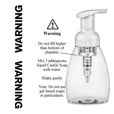 Bar5F Foaming Pump Bottle For Dr. Bronner'S Castile Soap And All Generic Concentrated Or Regular Soaps, 8.5-Ounce Clear