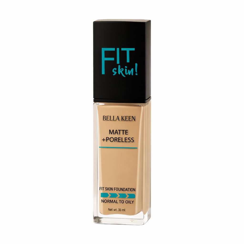 Skin Matte Poreless 35Ml Long Lasting Oil Control Liquid Foundation With Spf 22 Lightweight Non Comedogenic Matte Finish For Nor