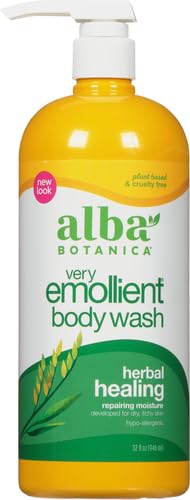 Alba Botanica Very Emollient Bath And Shower Gel, Herbal Healing, 32 Ounce