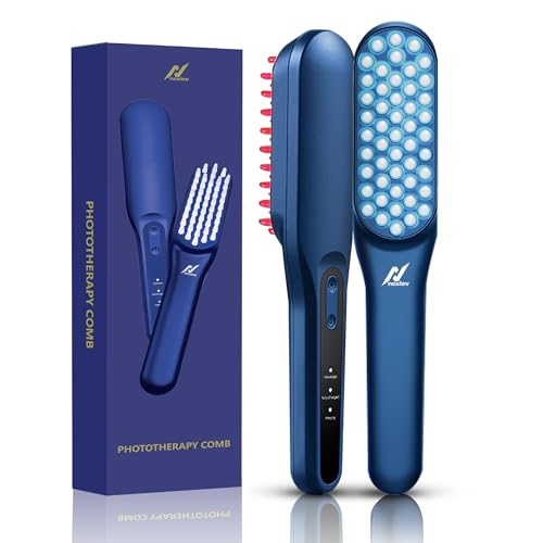 Nexlev Hair Phototherapy Comb | Scalp Massager | Led Red Light For Hair Growth|Blue Light To Reduce Dandruff | Hair Fall Control
