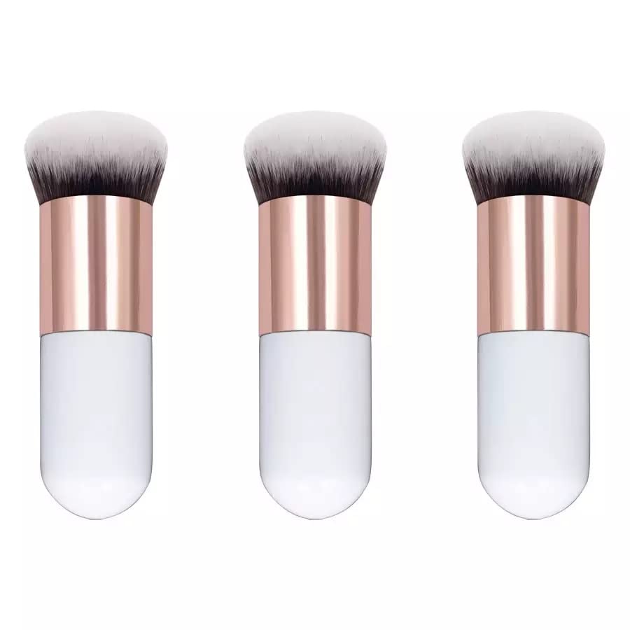 New Chubby Pier Foundation Brush Flat Cream Makeup Brushes Professional Cosmetic MakeUp Brush 3 Pcs