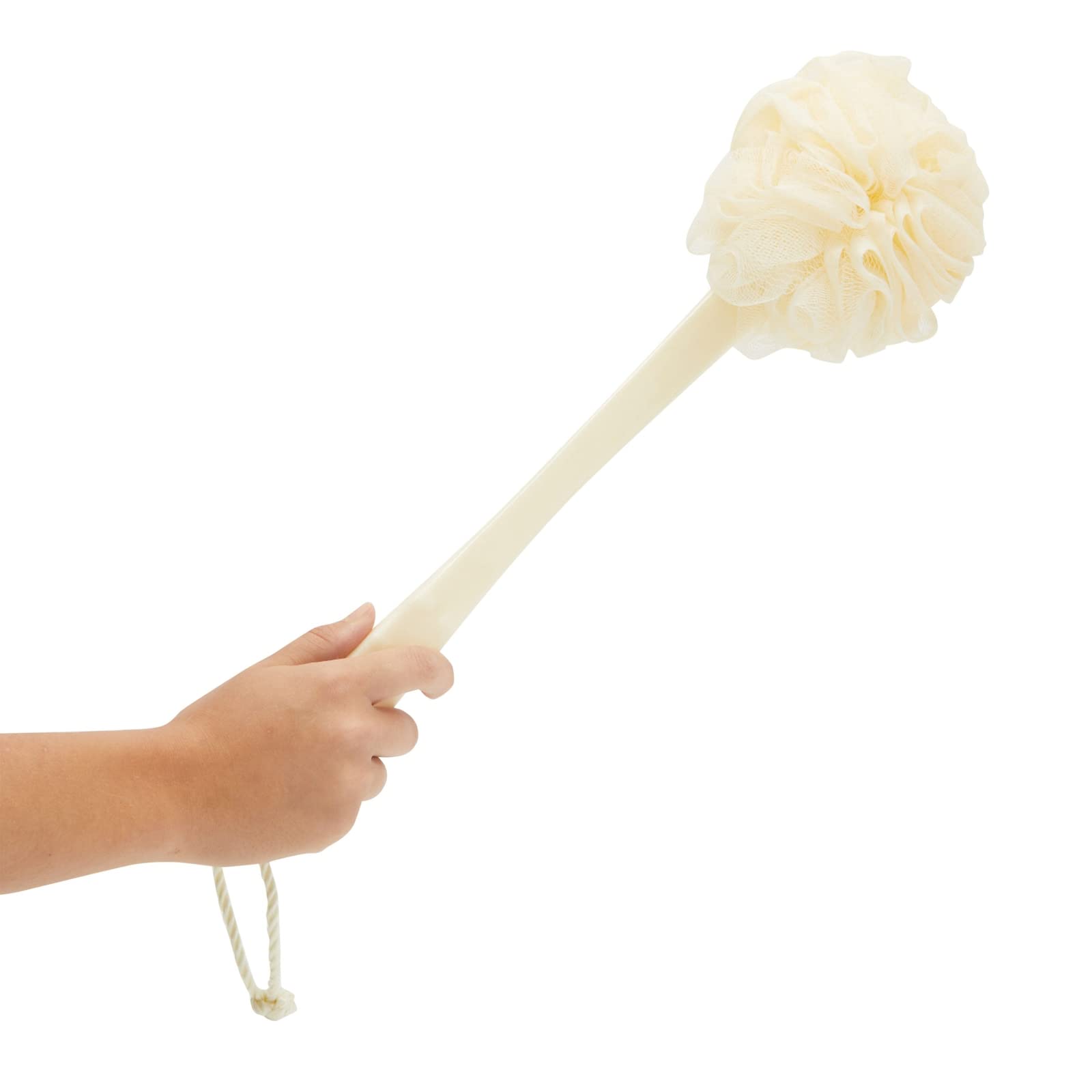 Juvale 3 Pack Long Handled Loofah Back Scrubber, Exfoliating Body Sponge For Shower, Bath (18 In)
