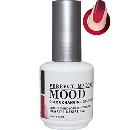 Lechat - Perfect Match Mood Gel Polish - Hearts Desire - (0.5 Ounce) - Frost Finish - Changes With Temperature - Long Lasting