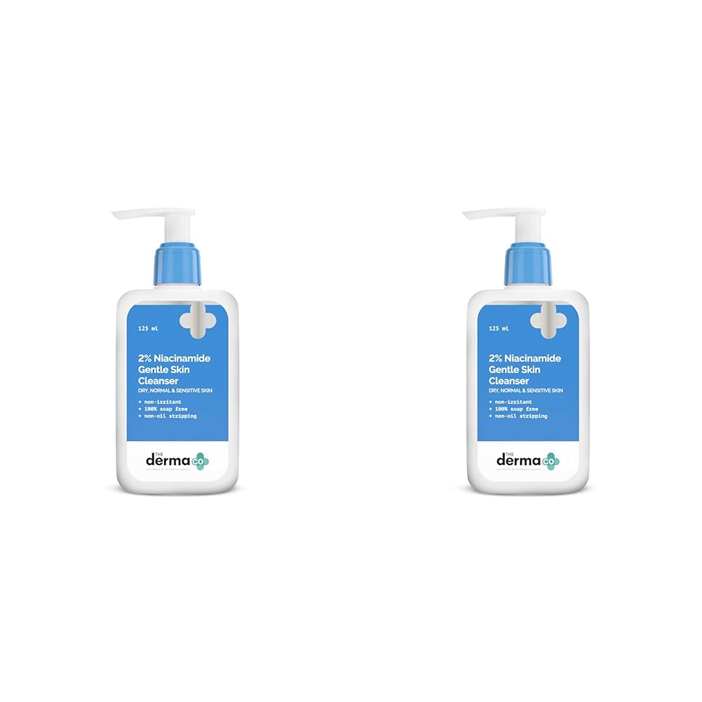 The Derma Co 2% Niacinamide Gentle Skin Cleanser For Sensitive, Dry, Normal Skin - 125 Ml Non-Irritant | 100% Soap-Free | Non-Oi