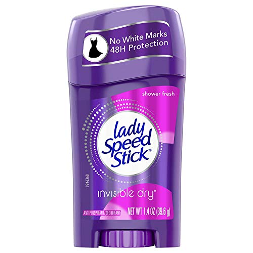 Lady Speed Stick Anti-Perspirant & Deodorant, Invisible Dry, Shower Fresh, 1.4 Oz (39.6 G)