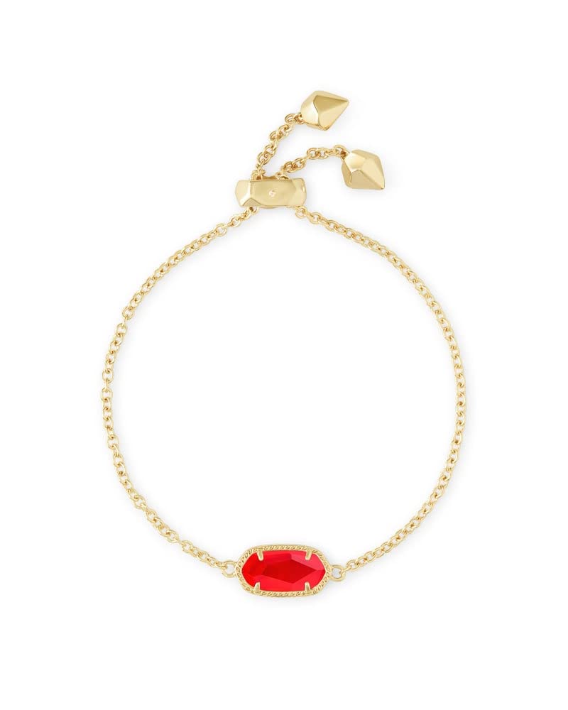 Kendra Scott Elaina Link Chain Bracelet for Women, Fashion Jewelry, 14k Gold-Plated, Red Illusion