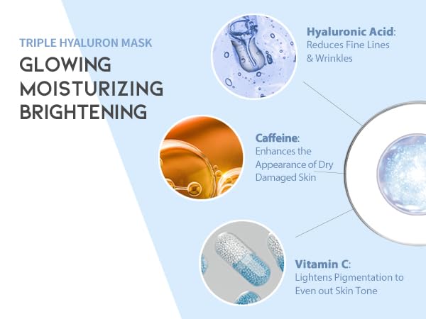 #Ootd Retinol + Hyaluron Serum Korean Sheet Mask Sheet Gift Pack [20 Count] Plumping Glowing Luminating Hydrating Rejuvenating S