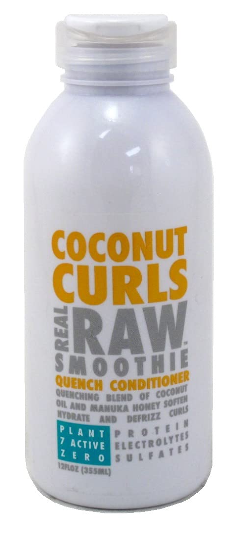 Real Raw Conditioner Coconut Curls Quench 12 Ounce (354ml) (Pack of 2)