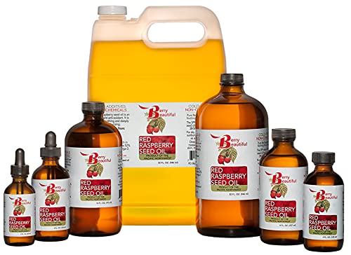 Berry Beautiful Red Raspberry Seed Oil - cold Pressed from Locally grown Raspberries - 100% Pure & Unrefined - 4 fl oz