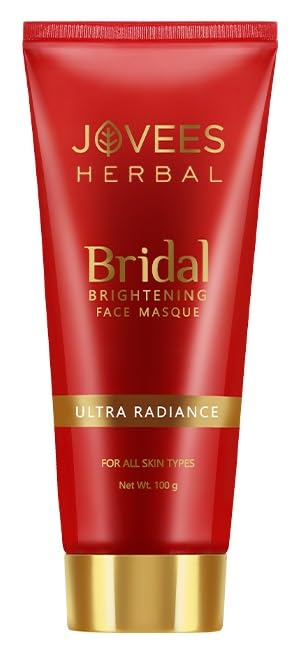 Jovees Herbal Bridal Brightening Face Masque Pack | Ultra Radiance | With Orange Peel And Turmeric Extract | For All Skin Types 
