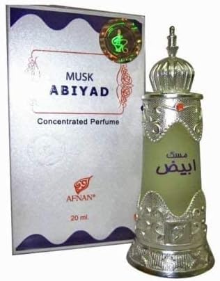 Afnan Musk Abiyad Concentrated Perfume Oil, Attar Oil Cpo 20 Ml
