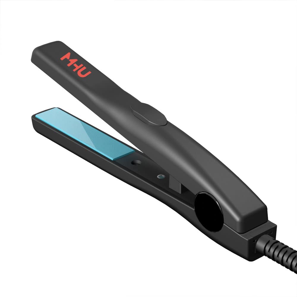 Mini Flat Iron for Short Hair 0.5 inch Travel Size, Tourmaline Ceramic Small Hair Straightener, Lightweight and Portable for Tra