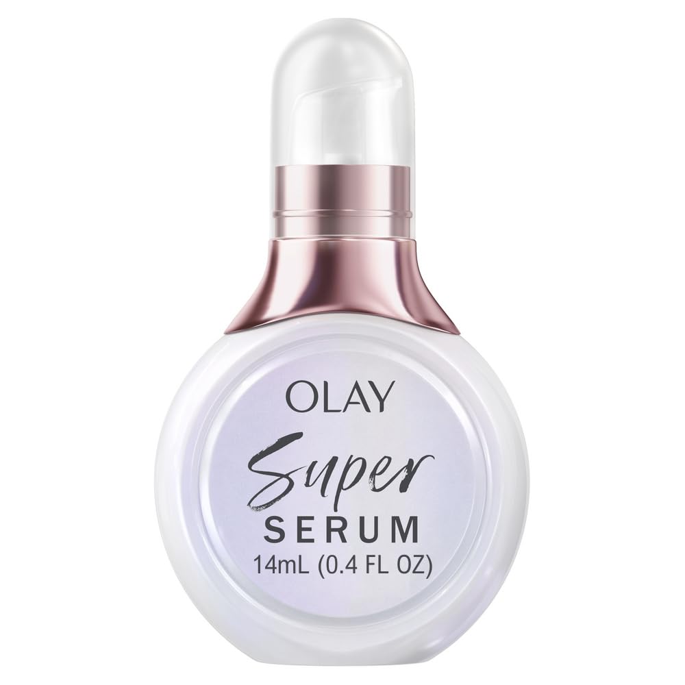 Olay Super Serum Trial Size 5-in-1 Lightweight Resurfacing Face Serum, 0.4 fl oz, Smoothing Skin Care Treatment with Niacinamide