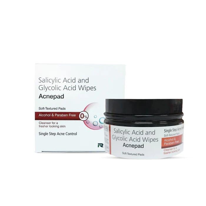 The 9192 Acnepad SoftTextured Pads For Acne Control  Improve Skin Smoothness, Cleanse And Freshen  Face Wipes For Men & Women