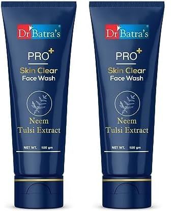 Dr BatraS Pro +Skin Clear Face Wash 100 Gm | Enriched Withtulsi|Neem|Aloe Vera Juice Gel Extracts| AntiBacterialhealthy Skin| 