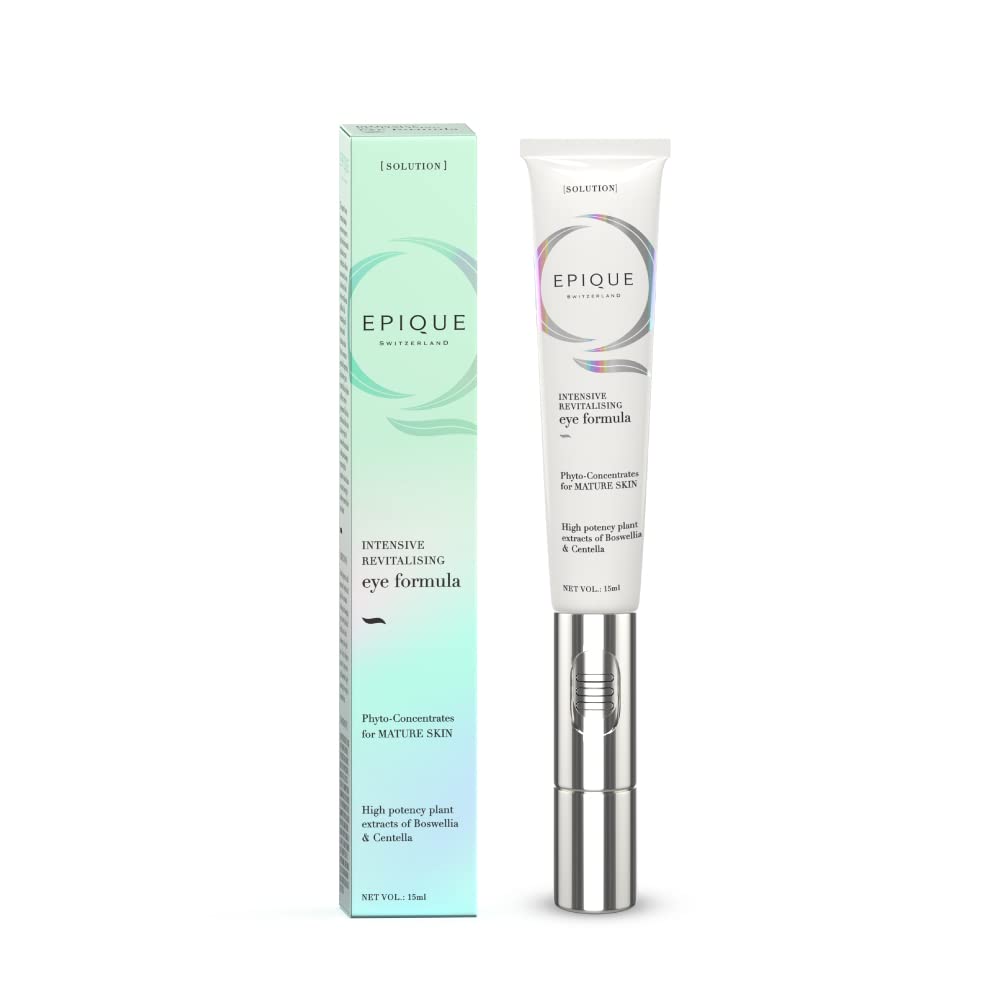 Epique,Switzerland Intensive Revitalizing Eye Formula|360 Restorative Eye Treatment With Cooling Microtip & Massager|Reduces Dar