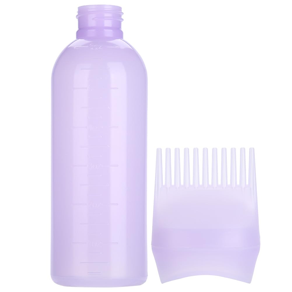 Laven Hair Color Applicator Bottles Shampoo Hair Color Oil Comb Applicator Tool Hair Coloring Dyeing for Salon Beauty(Purple)