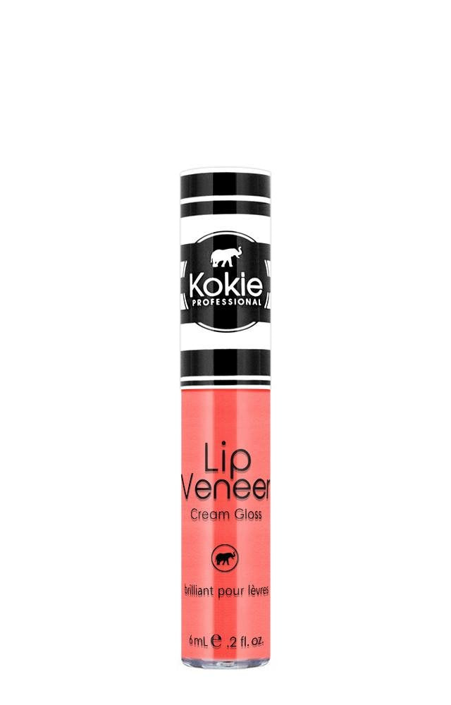 Kokie Cosmetics Lip Veneer Cream Lip Gloss, Just Peachy, 0.2 Fluid Ounce