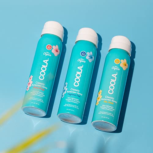 Coola Organic Sunscreen Spf 30 Sunblock Spray, Dermatologist Tested Skin Care For Daily Protection, Vegan And Gluten Free, Pia C