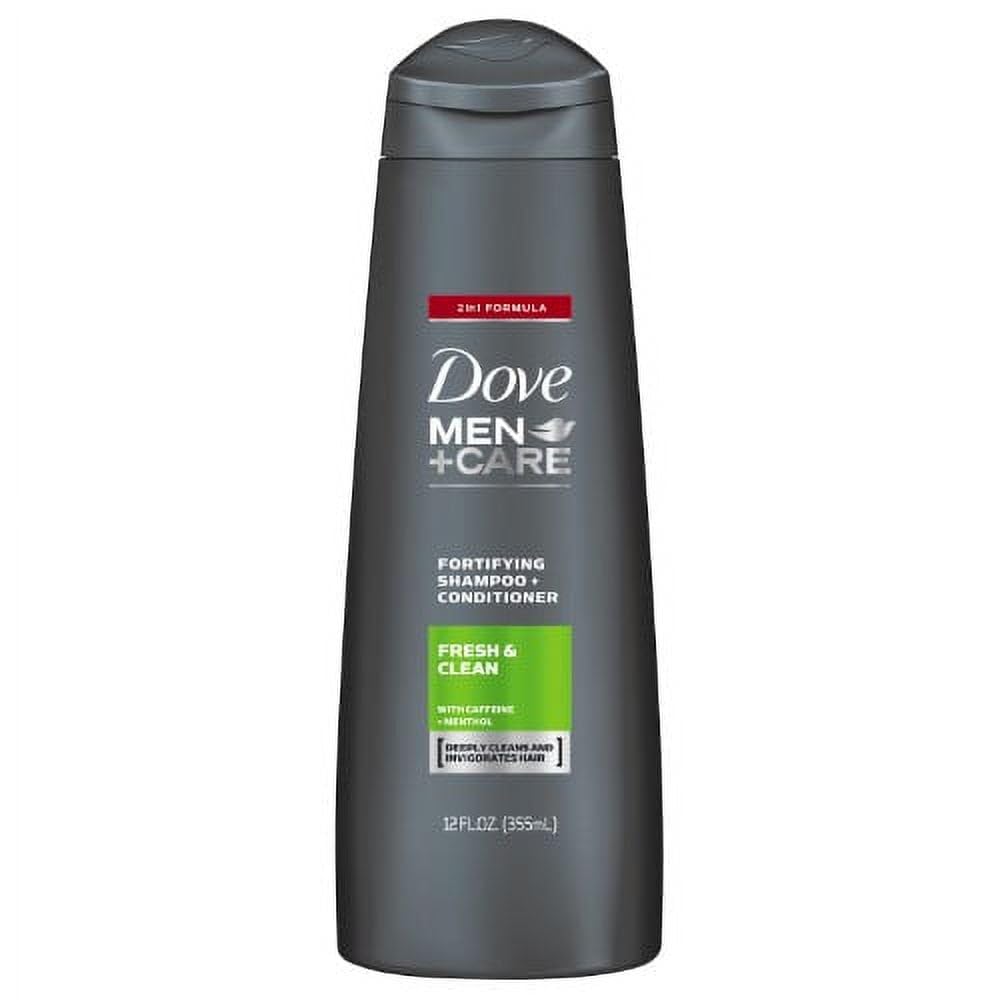 Dove Men + Care 2 In 1 Shampoo & Conditioner, Fresh Clean 12 Oz