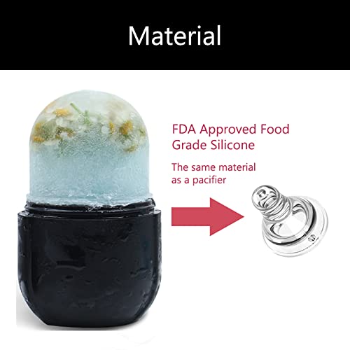 IMEASY Ice Roller for Face and Eye, Black Silicone Facial Massage Tool, Model M1806