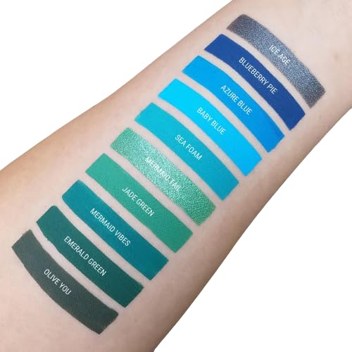 Aromi Green Metallic Liquid Lipstick | Turquoise Teal-Green Lip Color With Shimmery Finish, Vegan, Cruelty-Free, Smudge Proof, L
