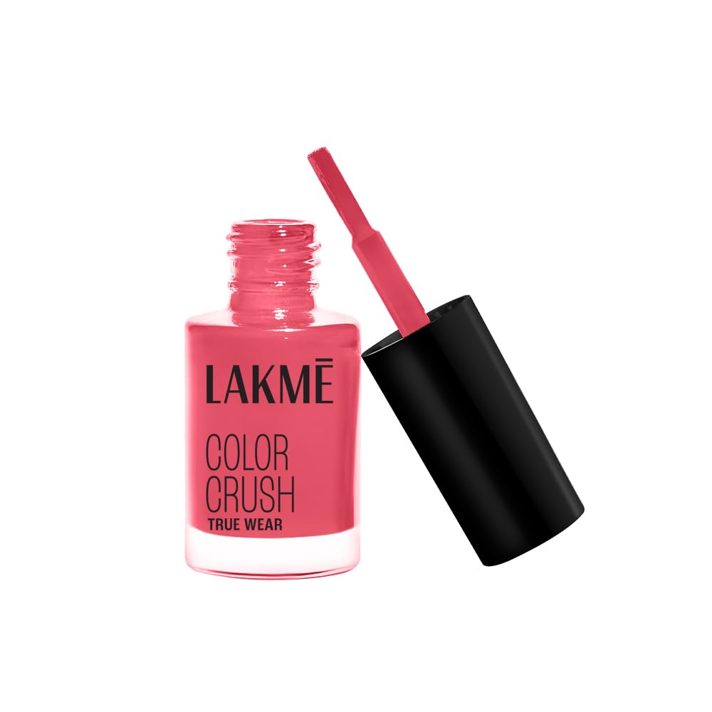 Lakm True Wear Color Crush Glossy Finish Nail Polish, Long Lasting & Vibrant Nail Paint, 18, 6Ml