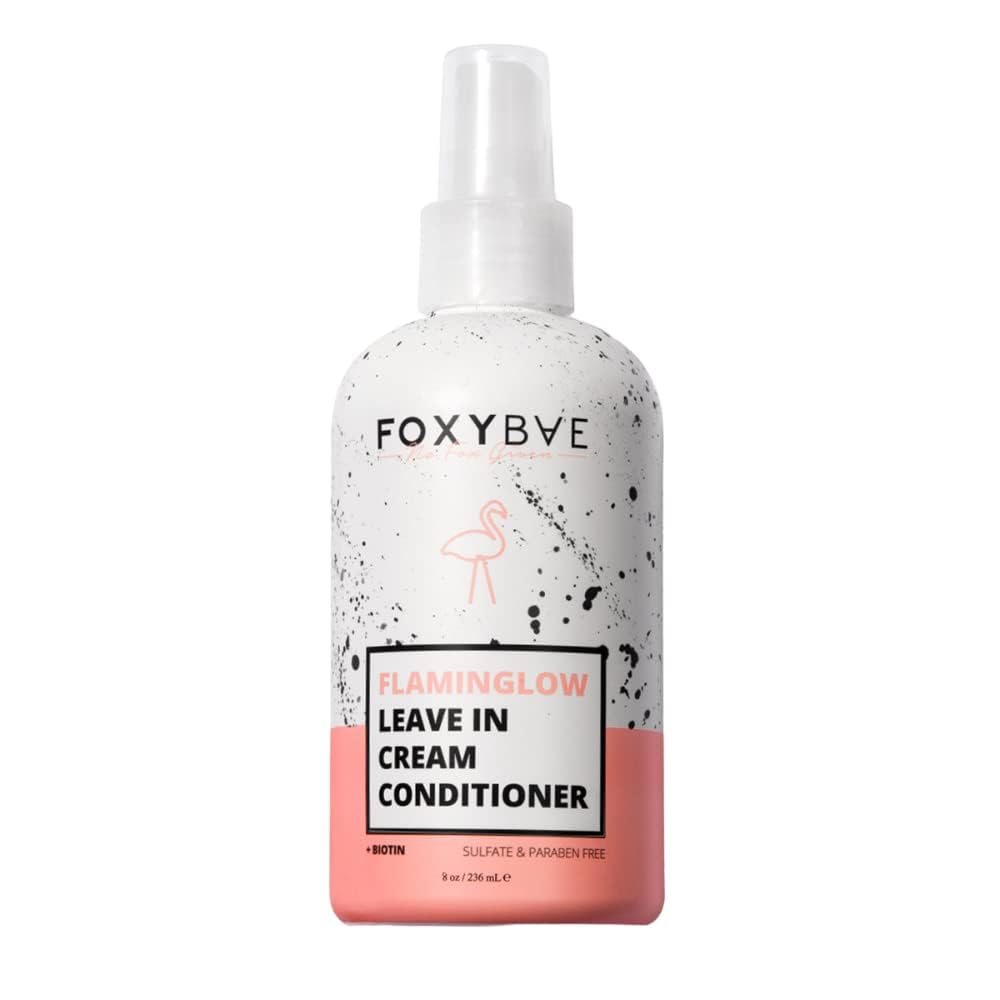 FoxyBae Leave In Conditioner Spray - with Biotin - Hair Detangler for Dryness & Damage - Hydrating, Conditioning, Detangling - F