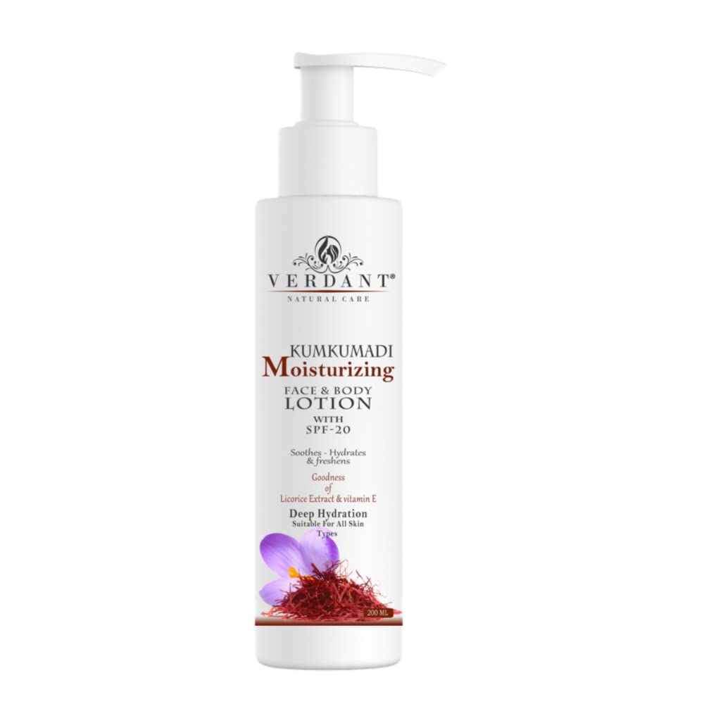 Verdant Natural Care Moisturizing Body Lotion With Spf 20 | With Kumkumadi & Licorice Extract - No Parabens, Silicones - For All